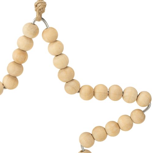 položky Vianočné ozdoby: drevené korálky, srdce, hviezda, stromček, výška 13 cm, 6 kusov