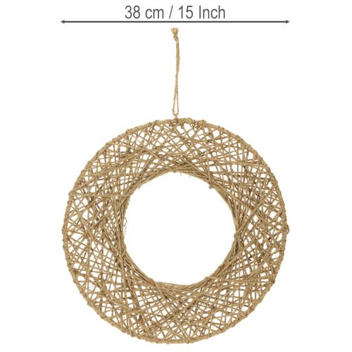 položky Dekoratívne jutové krúžky, prírodný štýl, závesná dekorácia, boho štýl, Ø38cm, 2 kusy, kovové krúžky, dekorácia na stenu, dekorácia na okno