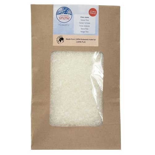 položky Dekoratívna snehovo biela vyrobená z kukuričného 100% bio materiálu 20g