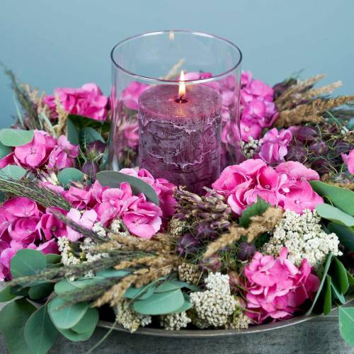 položky Jednofarebné bordové sviečky rôznych veľkostí