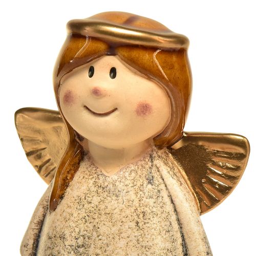 položky Ozdobné figúrky anjelov – krémová a biela so zlatými akcentmi, 13 cm – nebeské skrášlenie vášho domova – balenie 2 kusov