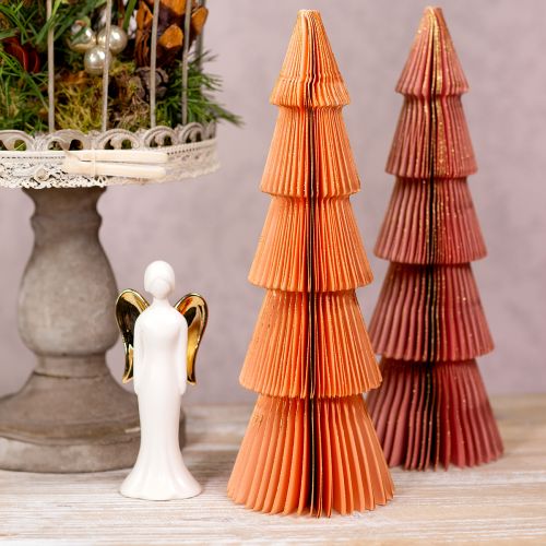 Floristik24 Figúrky anjelikov keramický anjel biele zlato 6cmx5cmx15cm 2ks