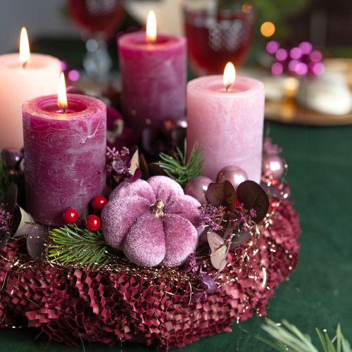 položky Ozdobná umelá vetvička Eukalyptová vetvička bordová 66cm 2ks