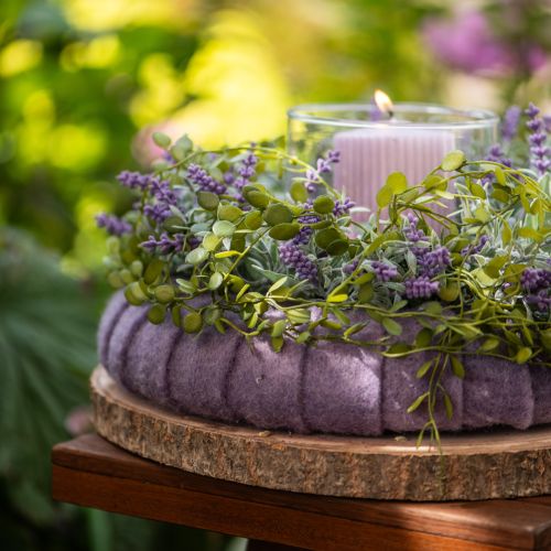 položky Plstená stuha fialová 15cm 5m