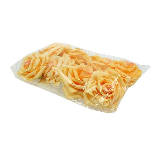 Floristik24 Penová ružová žltá Ø10cm 8 ks