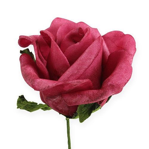 položky Penová ruža Ø6cm fuchsiová 27p
