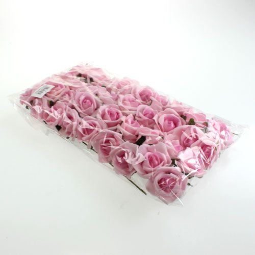 Floristik24 Penová ruža Ø4,5cm svetlofialová 36str