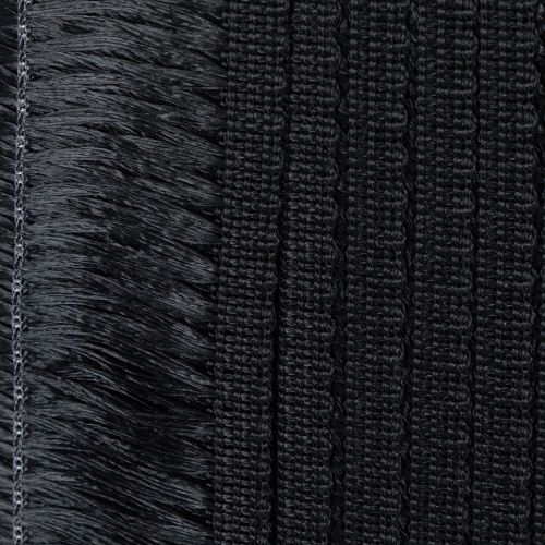 položky Čierna strapcová stuha 4 cm, kordónový lem, ozdobný lurex so strapcami 25 m