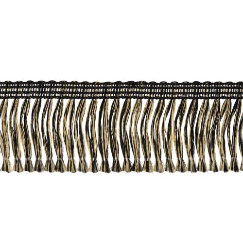 Čierno-zlatý strapcový lem 4 cm x 25 m - Ideálny na ozdobu vencov, smútočnej stuhy a vintage doplnkov. | Floristik24.sk