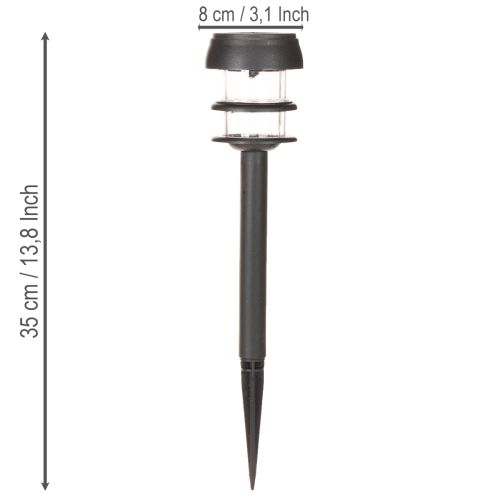 Solárne záhradné svetlá s hrotom do zeme, vonkajšie lampy na záhradné chodníky, 35 cm, 6 kusov | Floristik24.sk