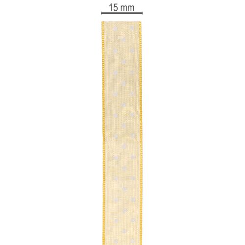 položky Bodkovaná darčeková stuha, perfektný ozdobný prvok pre darčekové balenia a darčekové krabičky, šírka 1,5 cm, dĺžka 20 m