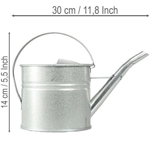 Vintage dekoratívna krhlica, kovová, strieborná, kvetináč s objemom 1,25 l | Floristik24.sk