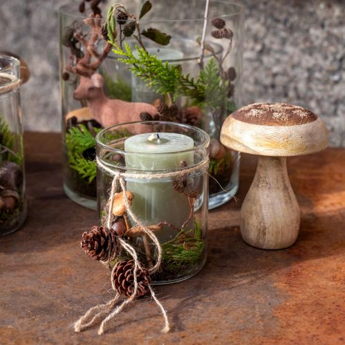 položky Drevené huby dekoračné huby drevené prírodné jesenné dekorácie Ø10cm V12cm 2ks