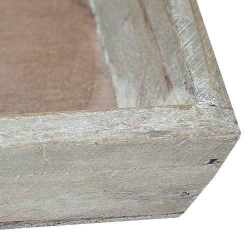 Floristik24 Drevená miska svetlošedá 39cm x 15cm