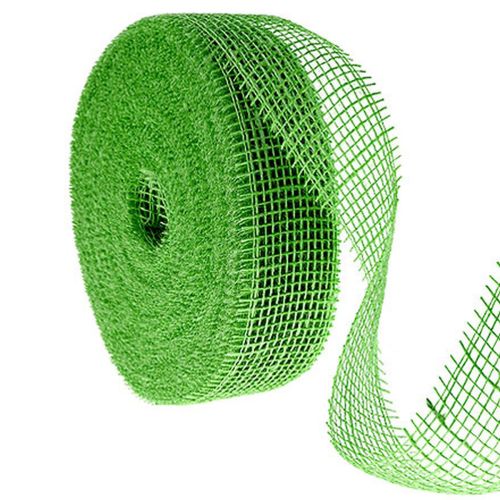 Zelená jutová stuha, šírka 5 cm, dĺžka 40 m kúpiť | Floristik24.sk