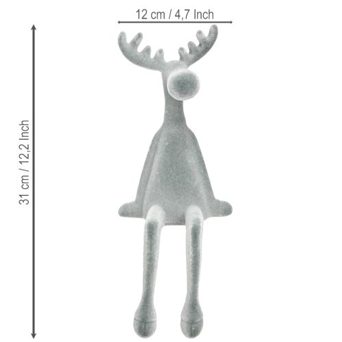 Dekoratívna hradba Elk V31 cm sivá, 3 ks | Floristik24.sk