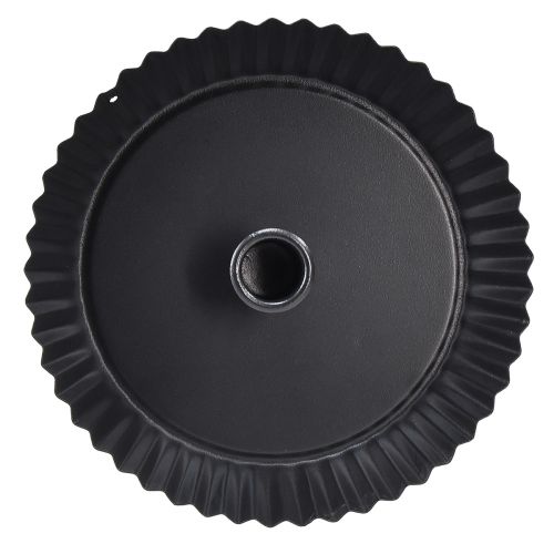 položky Kovový svietnik v tvare torty, čierny, Ø18 cm, 2 kusy