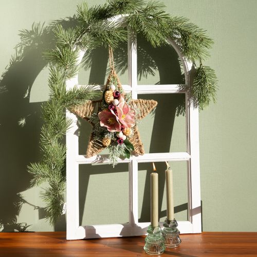 Floristik24 Svietnik na vianočný stromček sklenený svietnik zelený Ø6cm V8cm 2ks