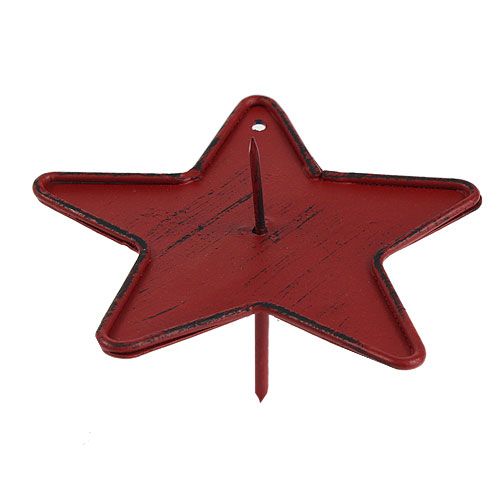 Floristik24 Svietniková hviezda na prilepenie 9cm červená