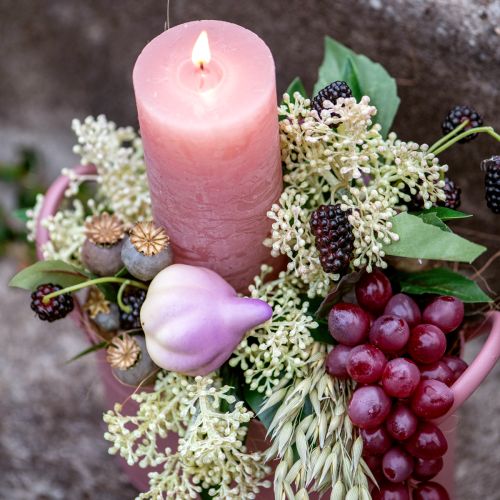 položky Umelá zeleninová dekorácia cesnak ružová, biela Ø6,5cm 2 ks