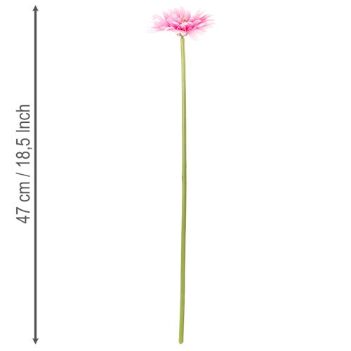 Umelé záhradné kvety gerbery, ružové, 47 cm, 6 kusov | Floristik24.sk