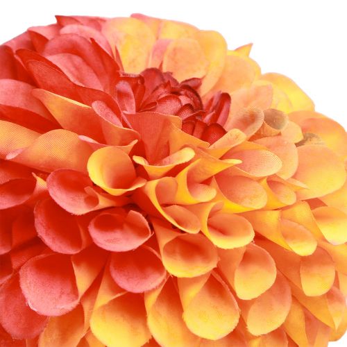 položky Umelá Dahlia Dekoratívne kvety Oranžová Červená Ø10 L80cm 2ks