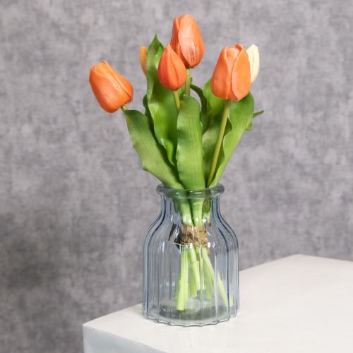 položky Umelé tulipány na jarnú dekoráciu, obývačku a kuchyňu, s realistickým vzhľadom, 30 cm, 7 kusov