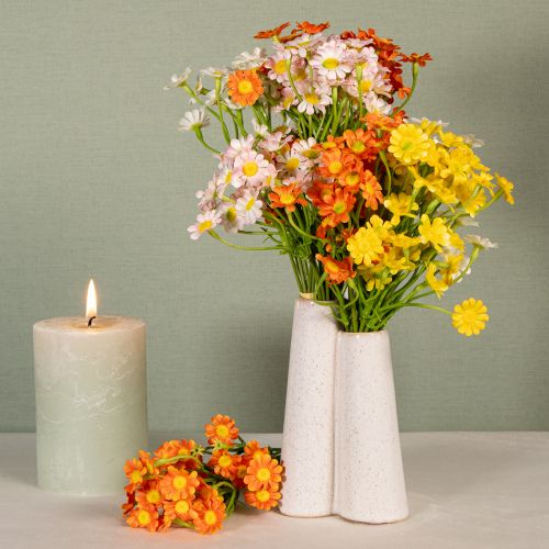 položky Umelá kytica z harmančeka pre žiarivú a nenáročnú dekoráciu domácnosti, 28 cm, 3 kusy