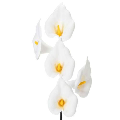 Umelá kala so žltými tyčinkami, ozdobné kvety, 35 cm, 10 kusov