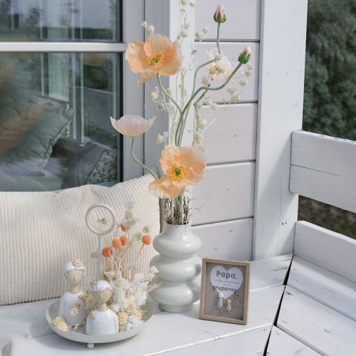 položky Umelý kvet maku na svadobnú dekoráciu a dizajn, 95 cm, 3 kusy