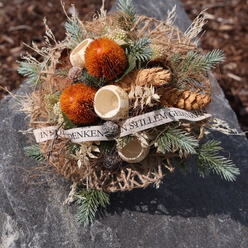 položky Umelé kvety, Banksia, Proteaceae oranžová D58 cm V6 cm 3 ks