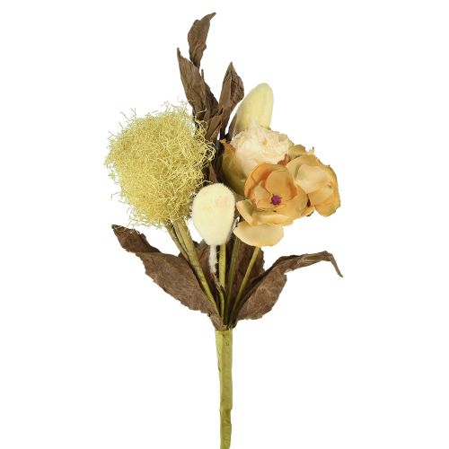 položky Umelá kvetinová kytica ruža hortenzia suchý vzhľad vintage dekorácia 38cm