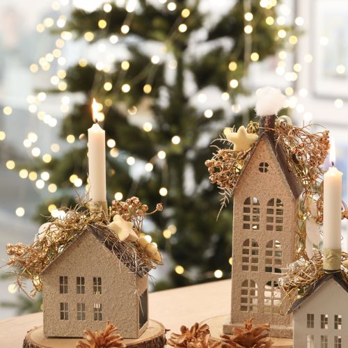 Umelé rastliny ľan umelá zlatá adventná dekorácia 54cm 4 ks | Floristik24.sk