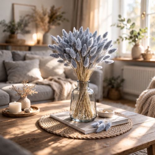 položky Lagurus Sušená tráva zajačí chvost sivý na sušené kytice 60 cm 75 g