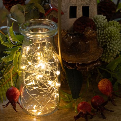 LED reťazové svetlá do interiéru, na batérie, teplá biela, 30 LED diód, 3 m, 6 kusov | Floristik24.sk