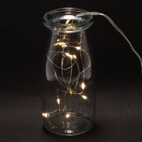 Reťazové svetlá na batérie do interiéru, teplá biela, 10 LED diód, dĺžka 1 m, 6 kusov | Floristik24.sk