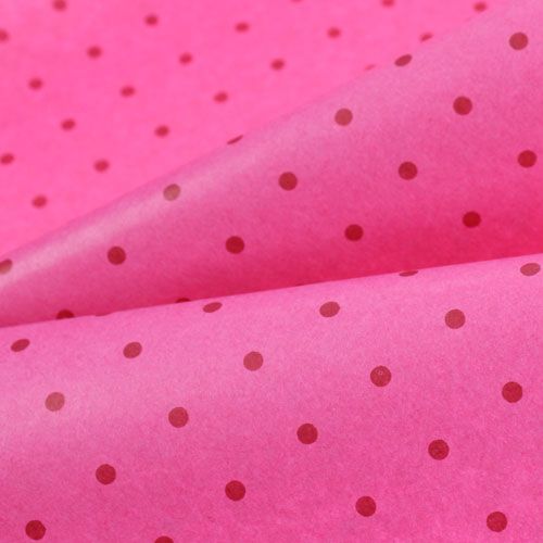 položky Manžetový papier 25cm 100m bodky ružový