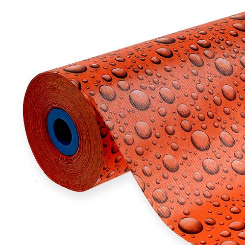 Floristik24 Manžetový papier so vzorom oranžová 25cm 100m