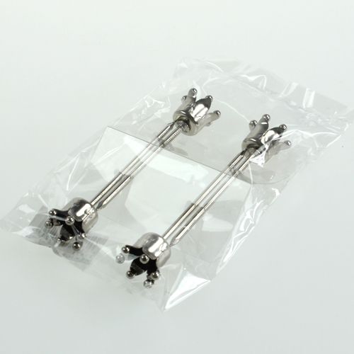 Floristik24 Sviečková korunka strieborná 4ks