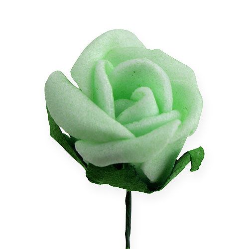 položky Mini penové ružičky Ø2,5cm zelené 72p