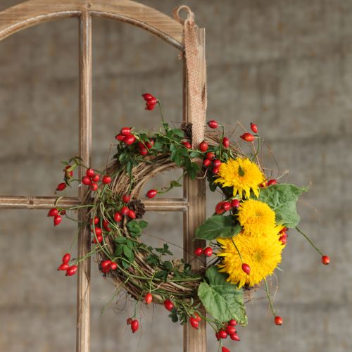 položky Prírodný veniec, konáre brestu, šišky, dekoratívny veniec, veniec na dvere, veniec na stôl, Ø35cm V8cm