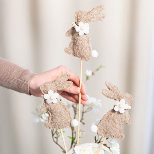 položky Dekoratívna figúrka veľkonočného zajačika na jarné dekorácie a sezónne doplnky, 42 cm, 8 dielikov