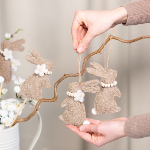 položky Závesná dekorácia v tvare veľkonočného zajačika, ideálny dekoratívny doplnok na výzdobu okna, 14 cm, 8 kusov