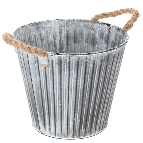 Floristik24 Kvetináč, dekoratívny kvetináč s rúčkami, kovový kvetináč na sadenie Ø25,5 cm