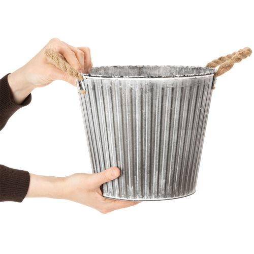 položky Kvetináč, dekoratívny kvetináč s rúčkami, kovový kvetináč na sadenie Ø25,5 cm