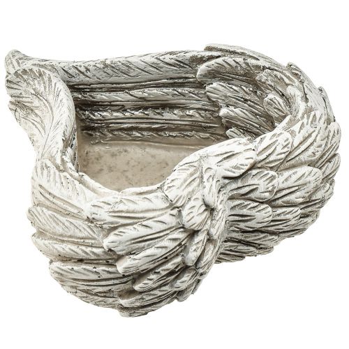 Rastlinné srdiečko pierka liaty kameň srdiečko sivobiele 13×12×6cm 2ks | Floristik24.sk