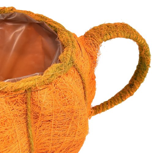 položky Dekorácia na kvetináč s tekvicou oranžovo-žltozelená Ø19cm V12cm
