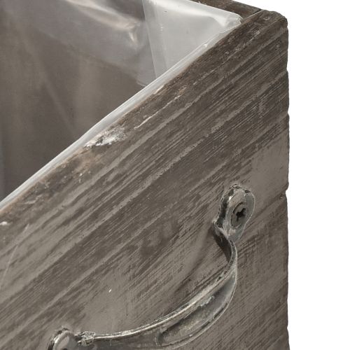 položky Debničky na rastliny v zásuvkovom vzhľade - šedo-hnedé, rôzne veľkosti - všestranné a dekoratívne uloženie - sada 2 kusov