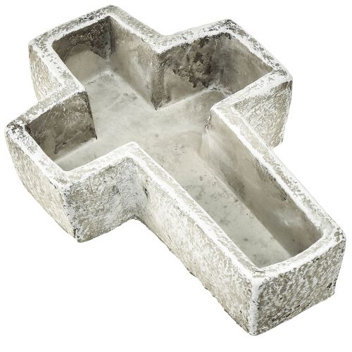 Rastlinný kríž betónový vzhľad miska kríž 14,5x21x5cm