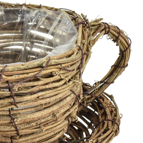 položky Kvetináč s tanierikom, kvetináč viniča, prírodný Ø19cm V9cm